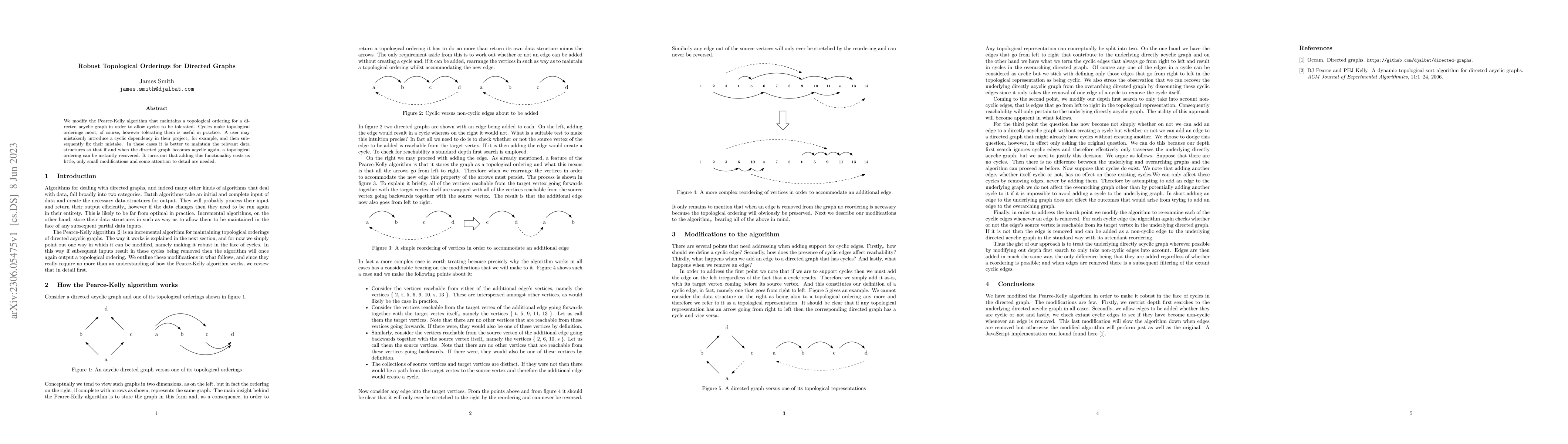 Thumbnail for Robust Topological Orderings for Directed Graphs