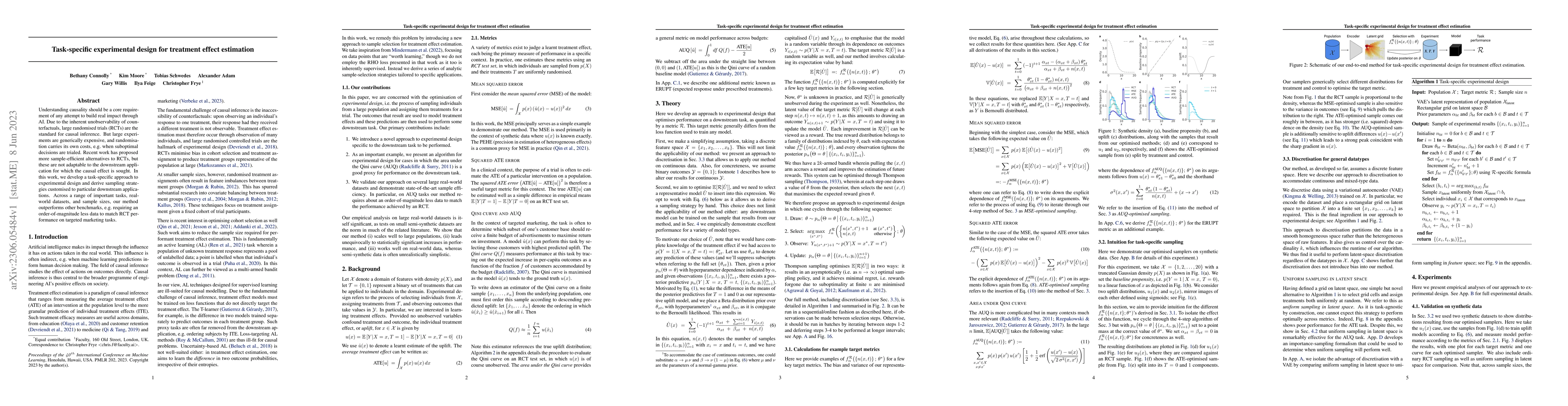 Thumbnail for Task-specific experimental design for treatment effect estimation