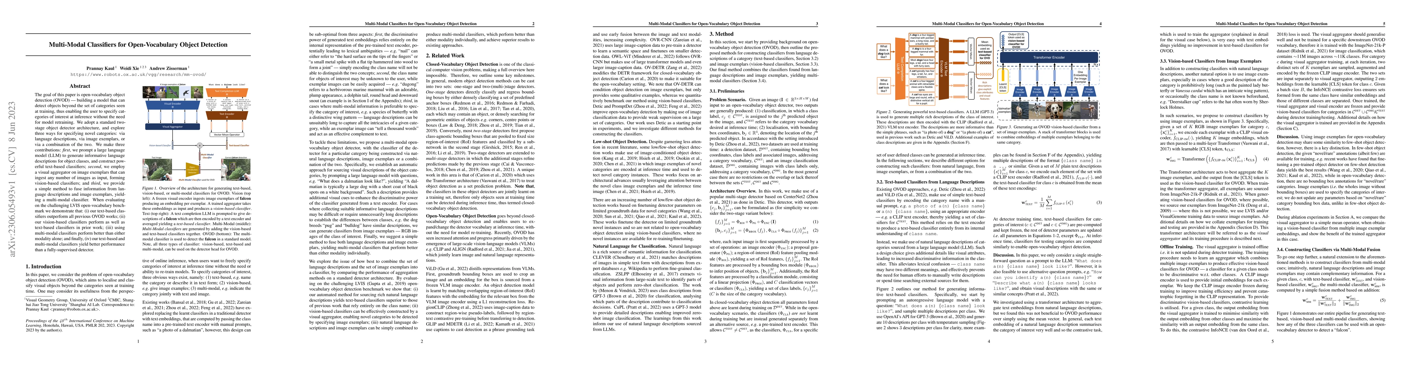 Thumbnail for Multi-Modal Classifiers for Open-Vocabulary Object Detection