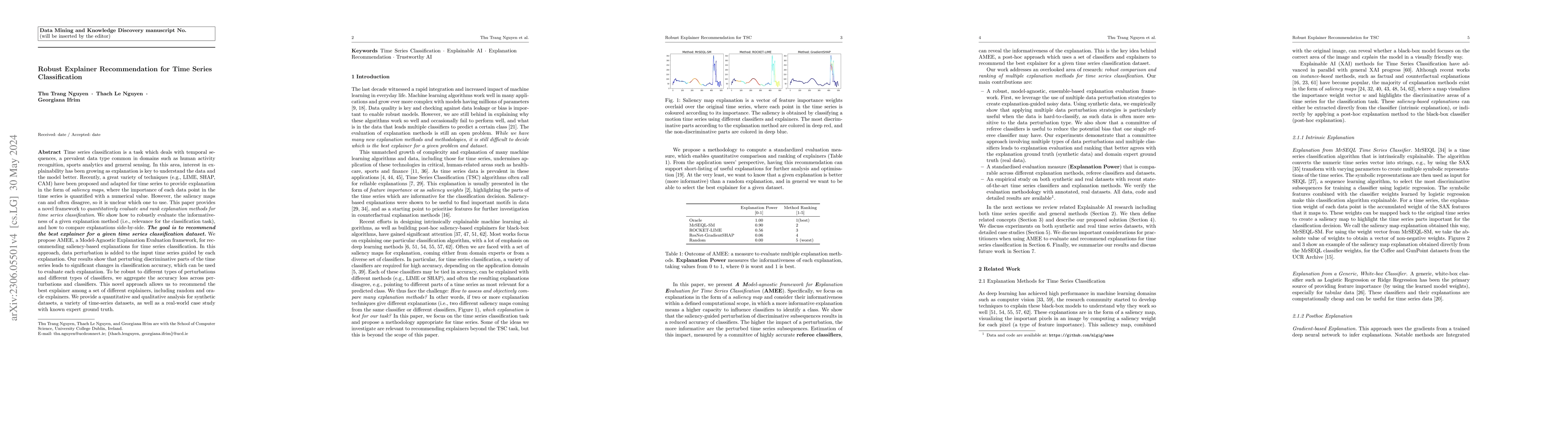 Thumbnail for Robust Explainer Recommendation for Time Series Classification
