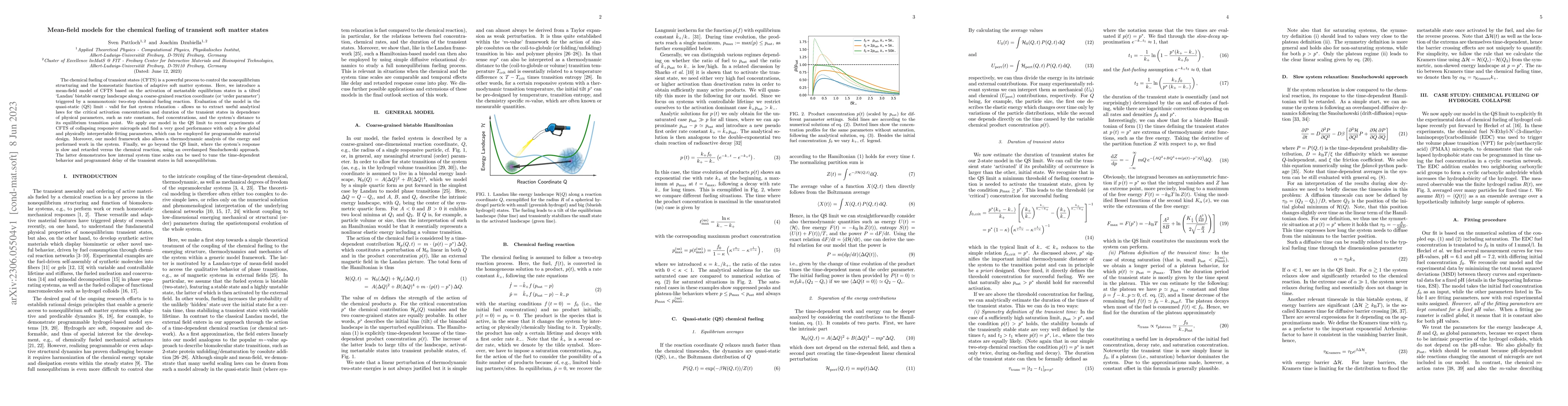 Thumbnail for Mean-field models for the chemical fueling of transient soft matter
  states
