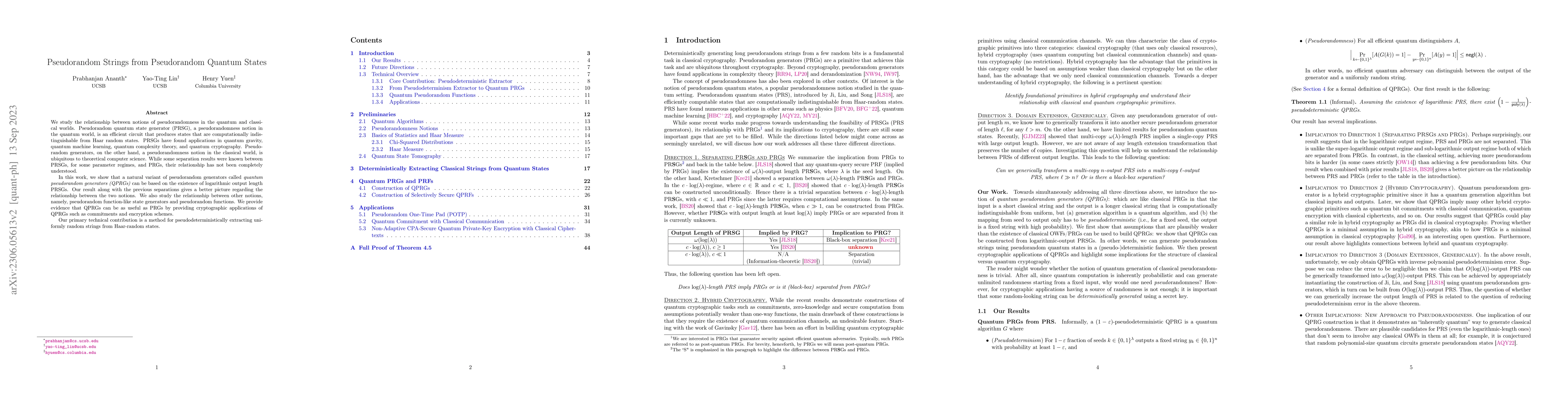 Thumbnail for Pseudorandom Strings from Pseudorandom Quantum States