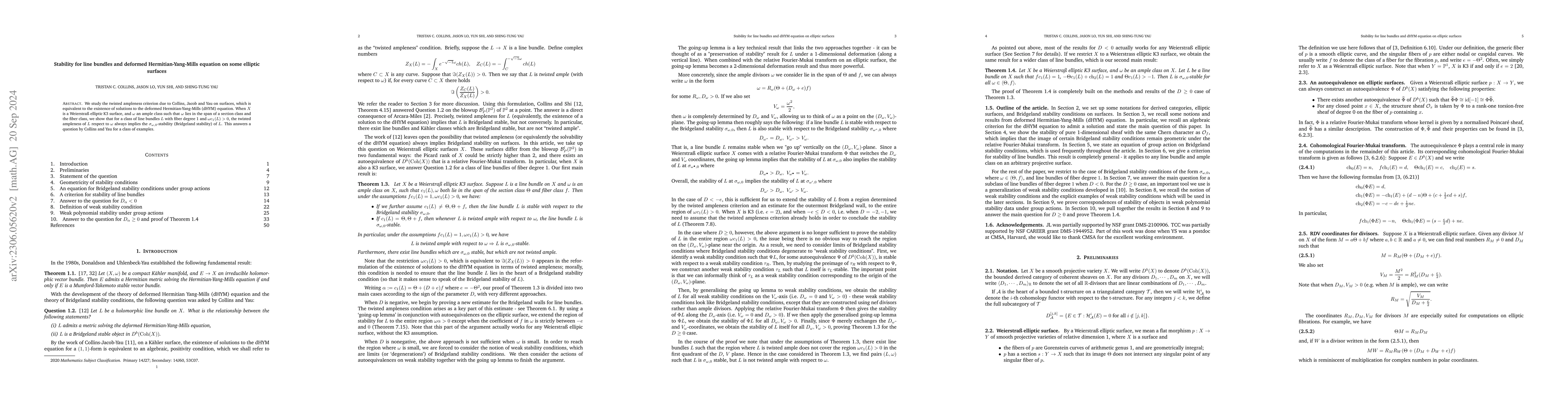 Thumbnail for Stability for Line Bundles and Deformed Hermitian-Yang-Mills Equation on
  Some Elliptic Surfaces