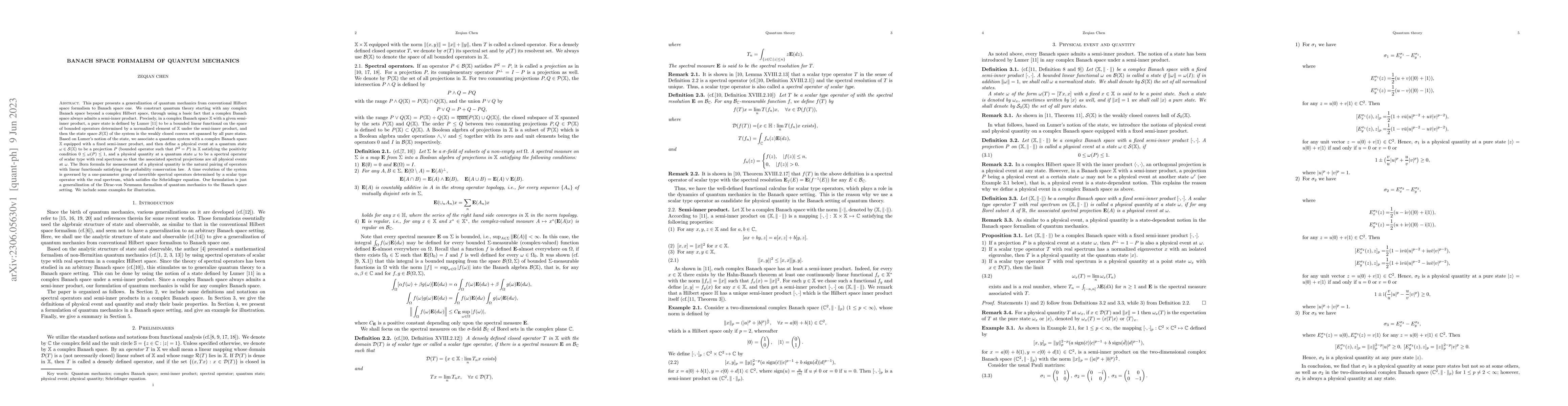 Thumbnail for Banach space formalism of quantum mechanics