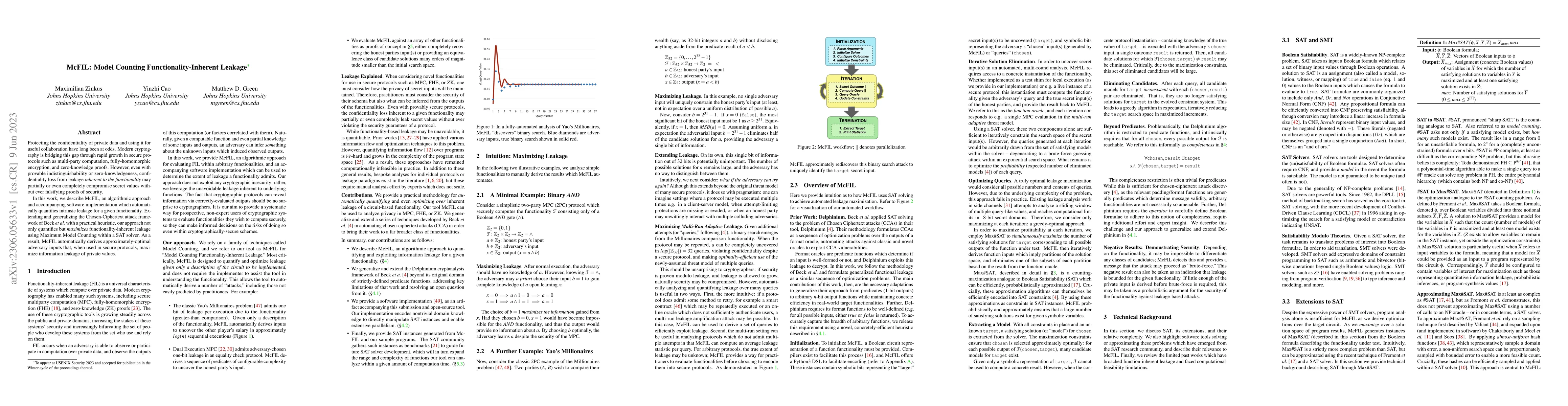 Thumbnail for McFIL: Model Counting Functionality-Inherent Leakage