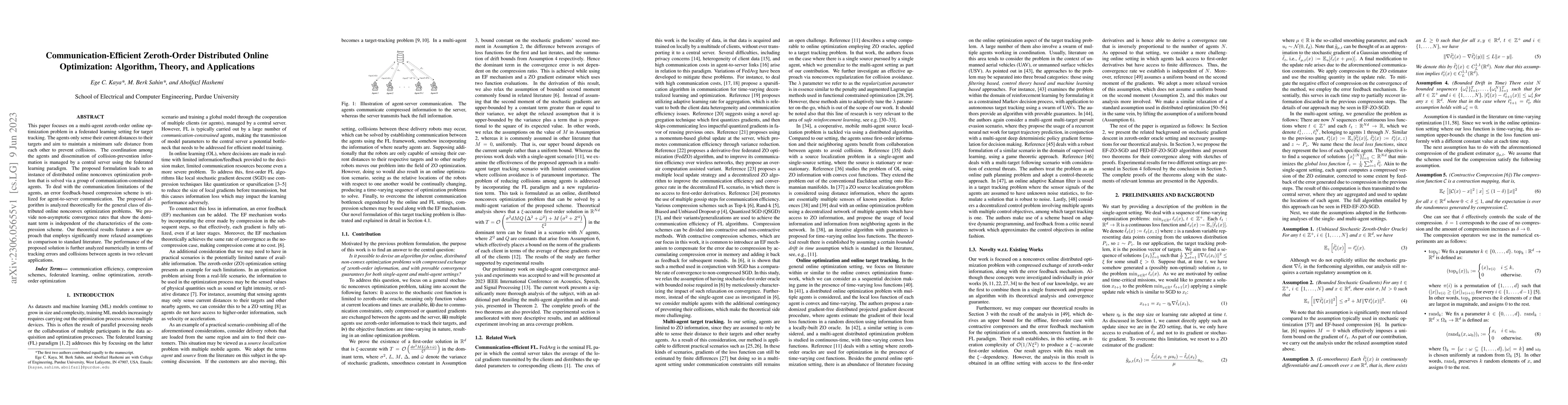 Thumbnail for Communication-Efficient Zeroth-Order Distributed Online Optimization:
  Algorithm, Theory, and Applications