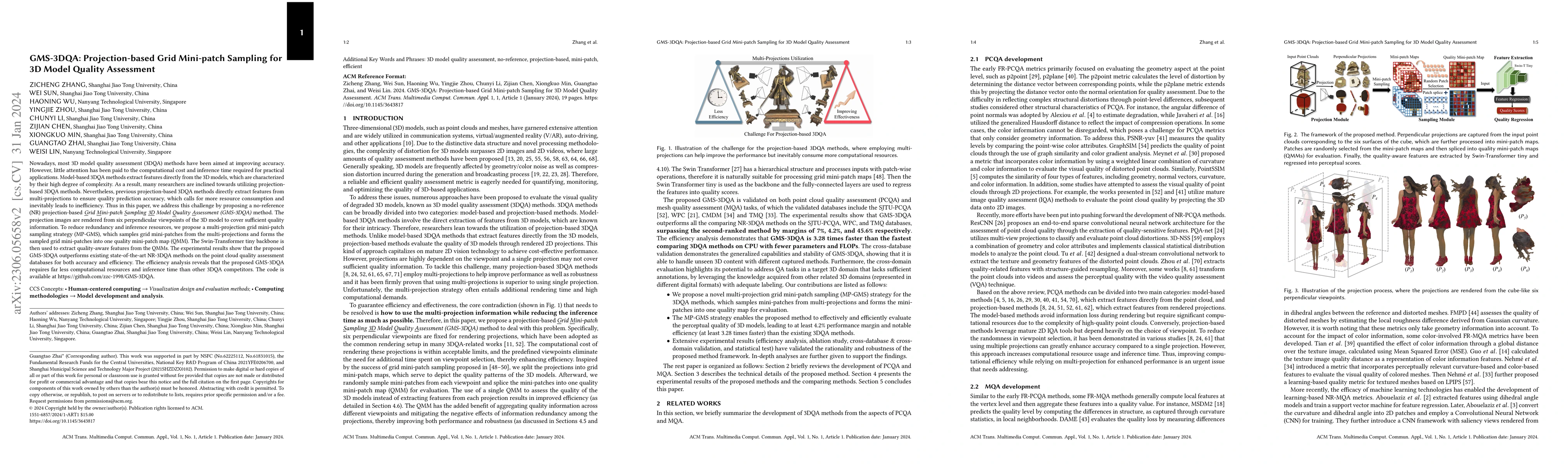 Thumbnail for GMS-3DQA: Projection-based Grid Mini-patch Sampling for 3D Model Quality
  Assessment