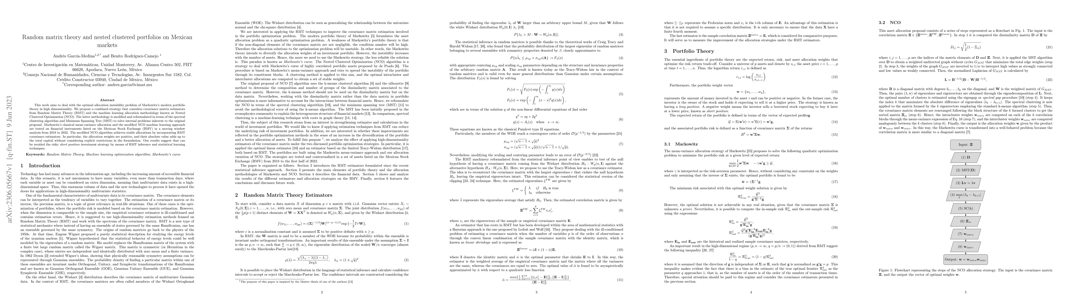 Thumbnail for Random matrix theory and nested clustered portfolios on Mexican markets