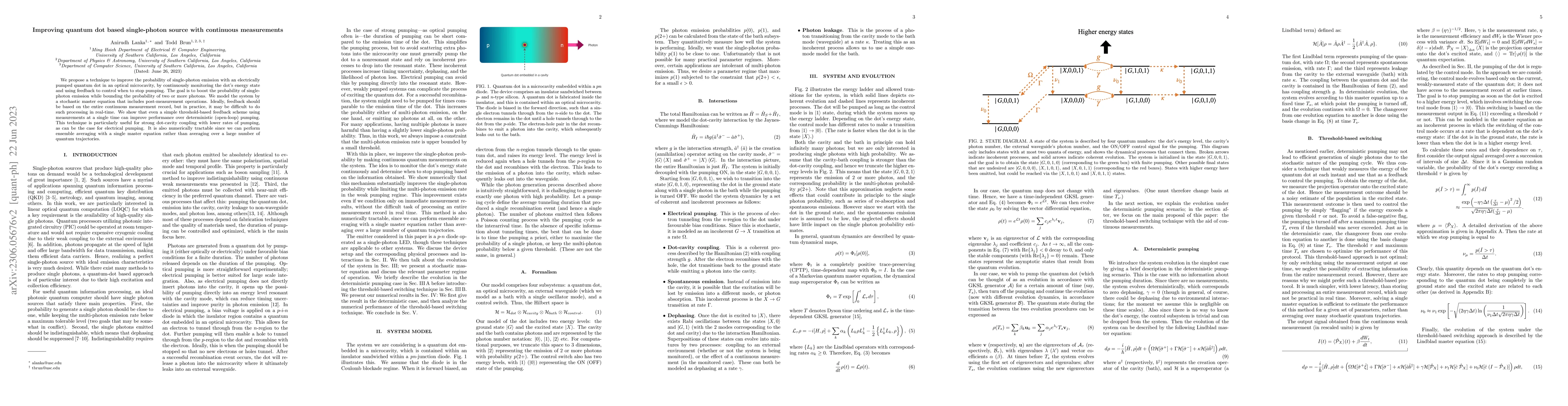 Thumbnail for Improving quantum dot based single-photon source with continuous
  measurements