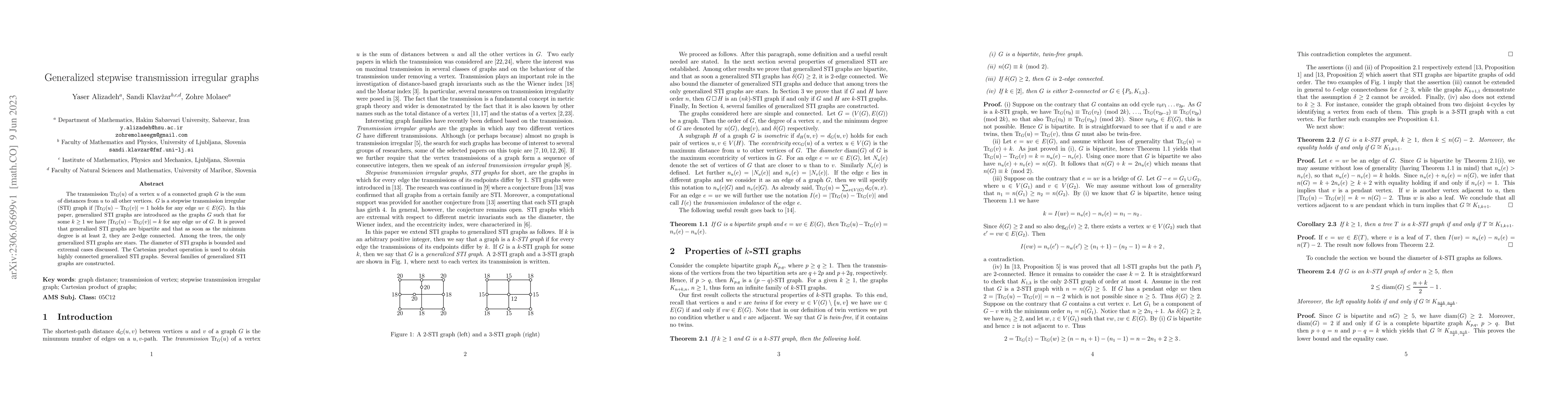 Thumbnail for Generalized stepwise transmission irregular graphs