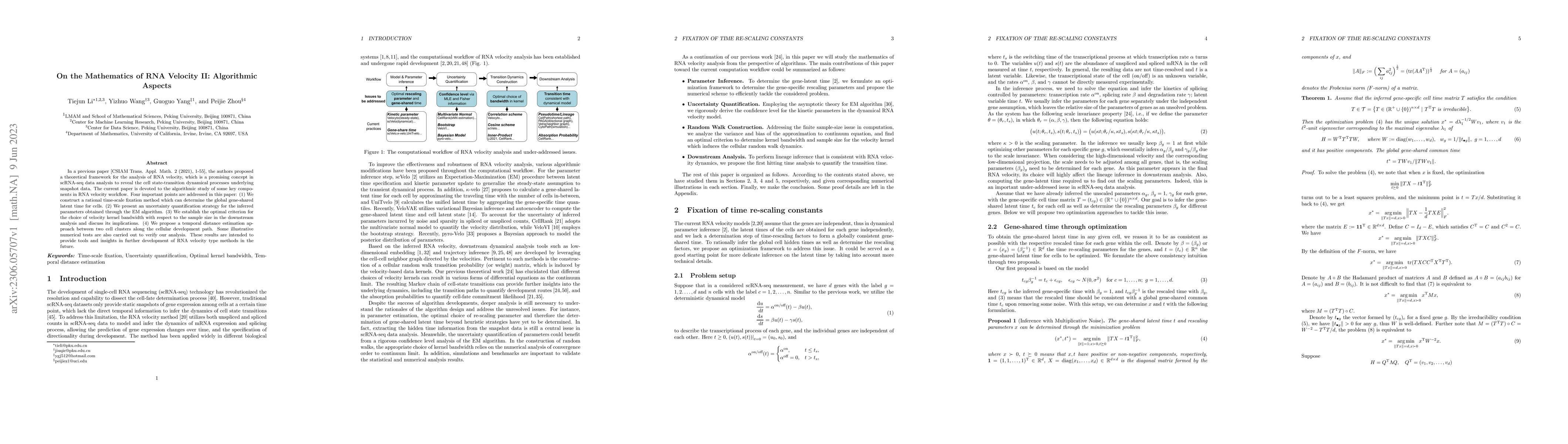 Thumbnail for On the Mathematics of RNA Velocity II: Algorithmic Aspects