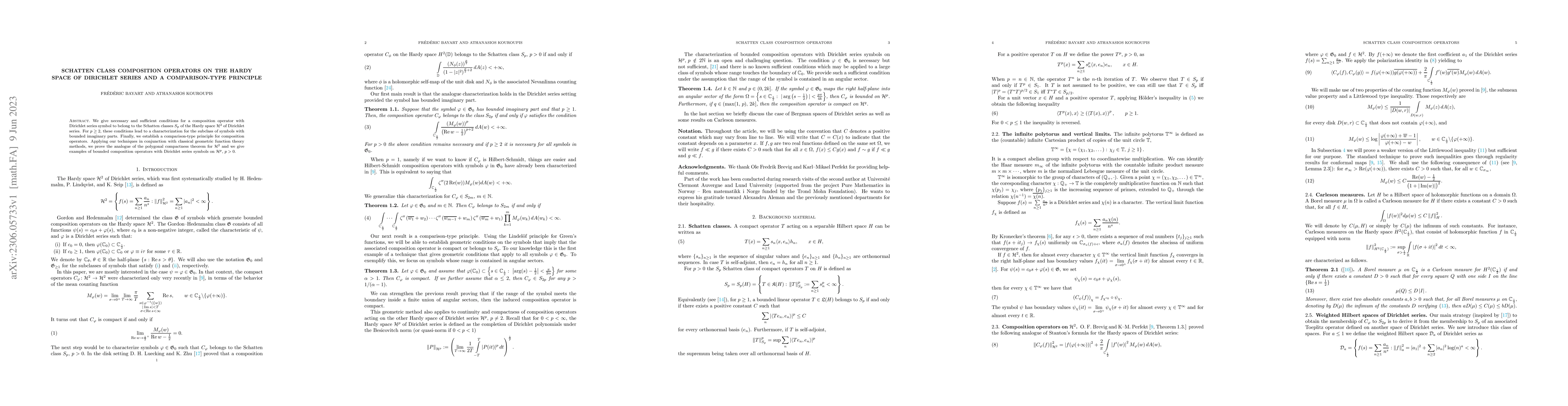 Thumbnail for Schatten class composition operators on the Hardy space of Dirichlet
  series and a comparison-type principle