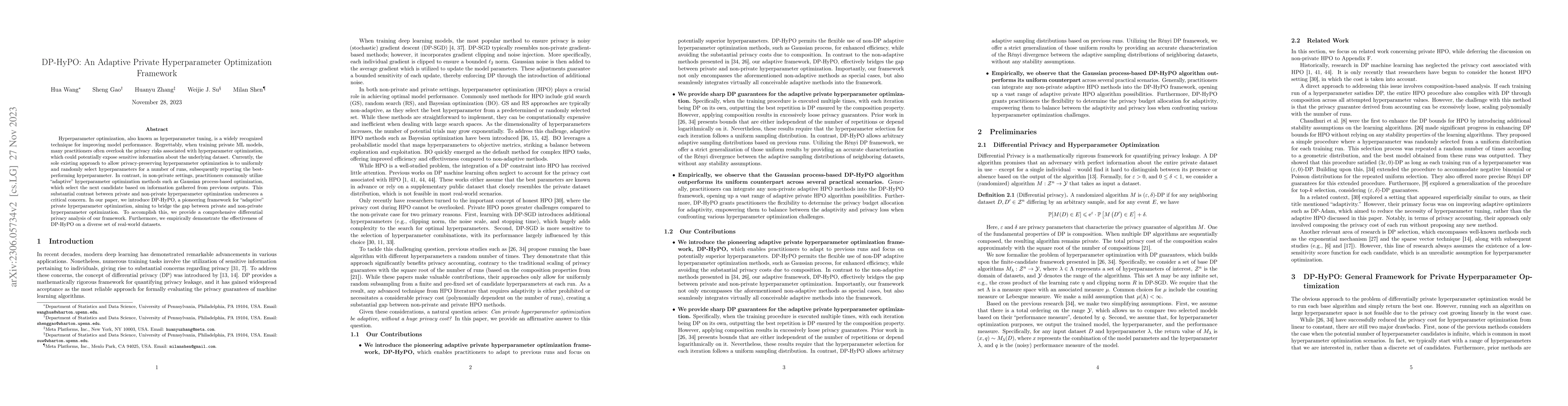 Thumbnail for DP-HyPO: An Adaptive Private Hyperparameter Optimization Framework