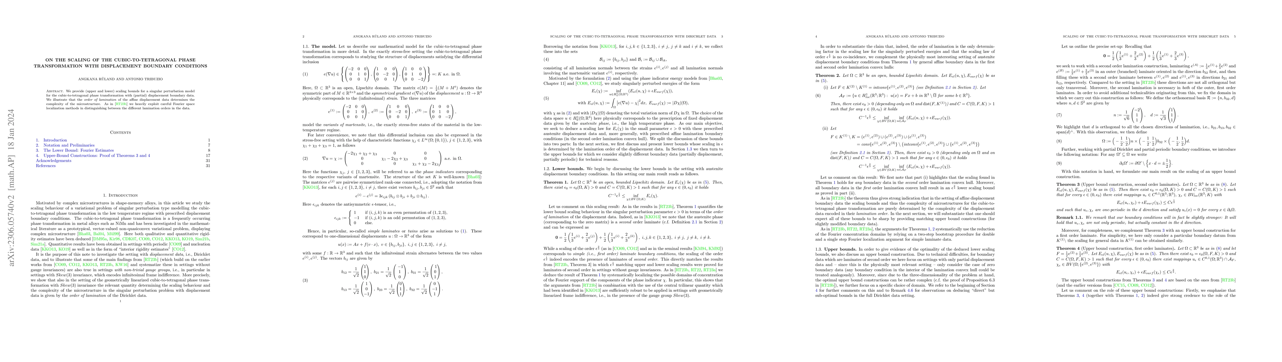 Thumbnail for On the Scaling of the Cubic-to-Tetragonal Phase Transformation with
  Displacement Boundary Conditions