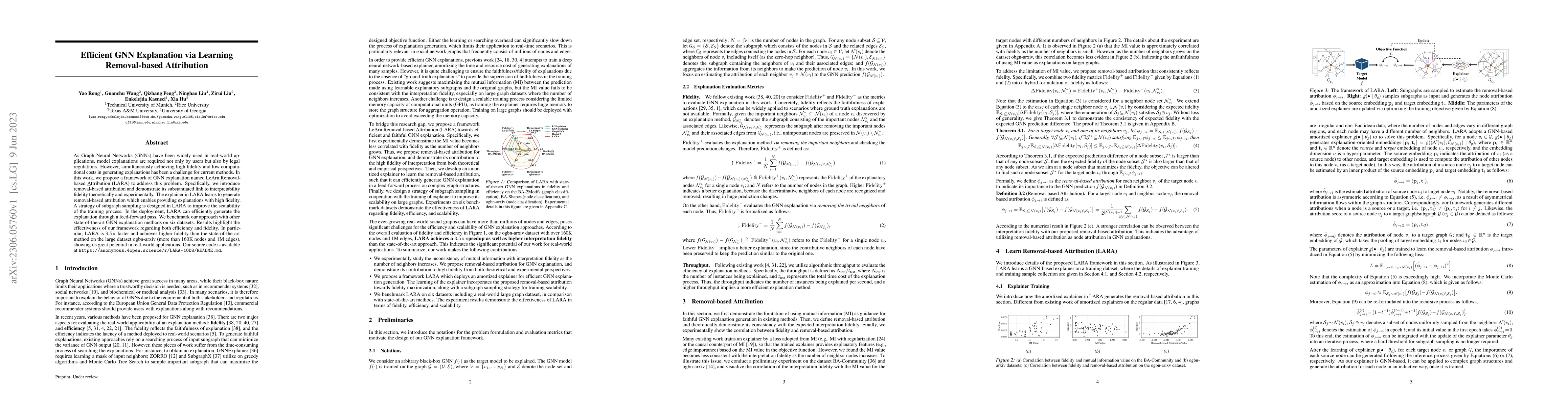 Thumbnail for Efficient GNN Explanation via Learning Removal-based Attribution