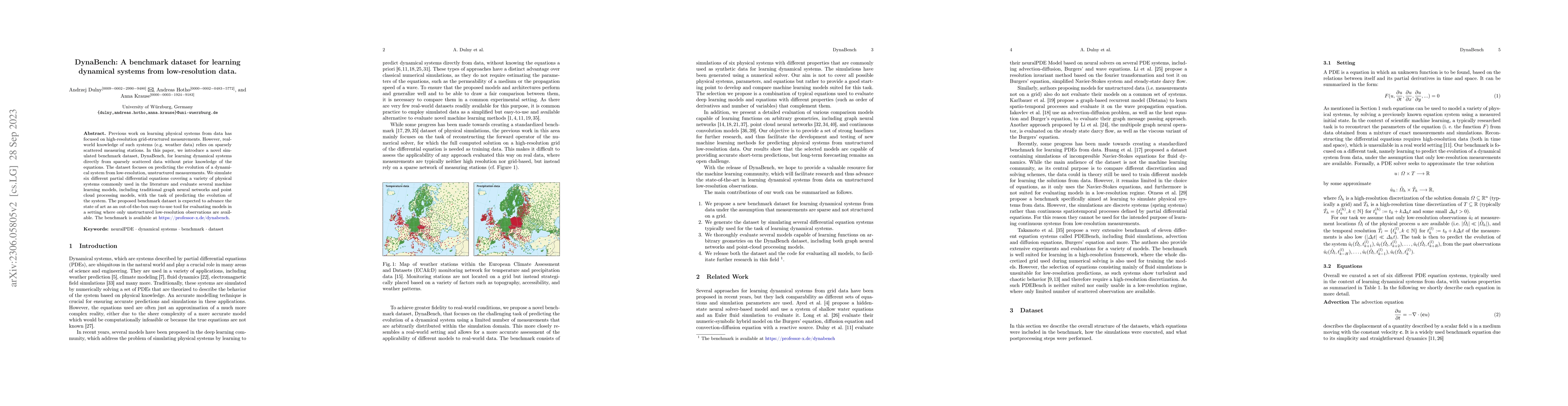 Thumbnail for DynaBench: A benchmark dataset for learning dynamical systems from
  low-resolution data