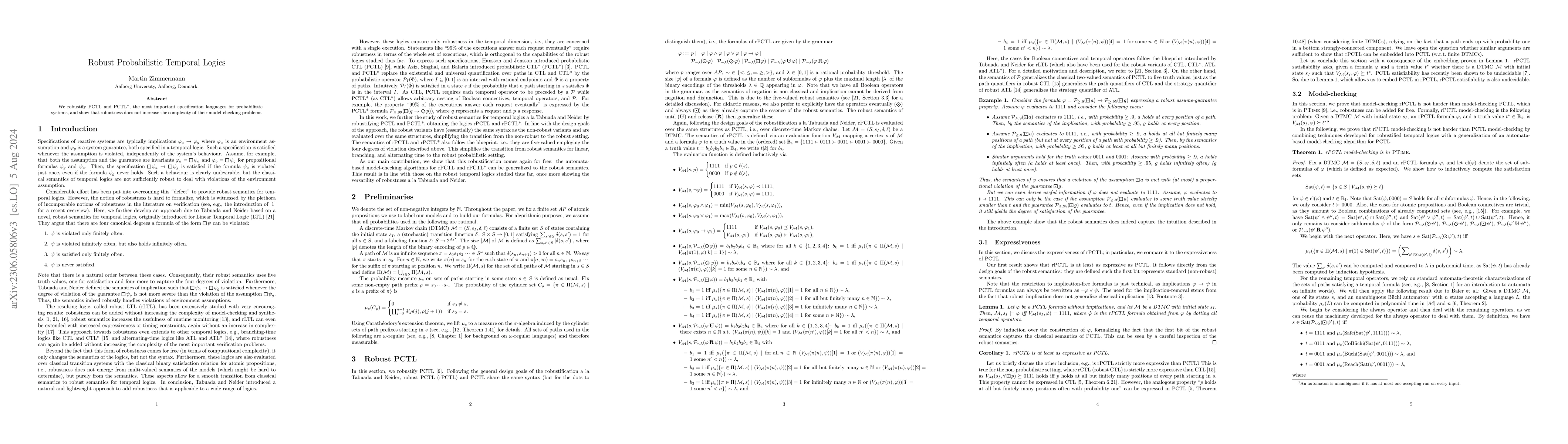 Thumbnail for Robust Probabilistic Temporal Logics