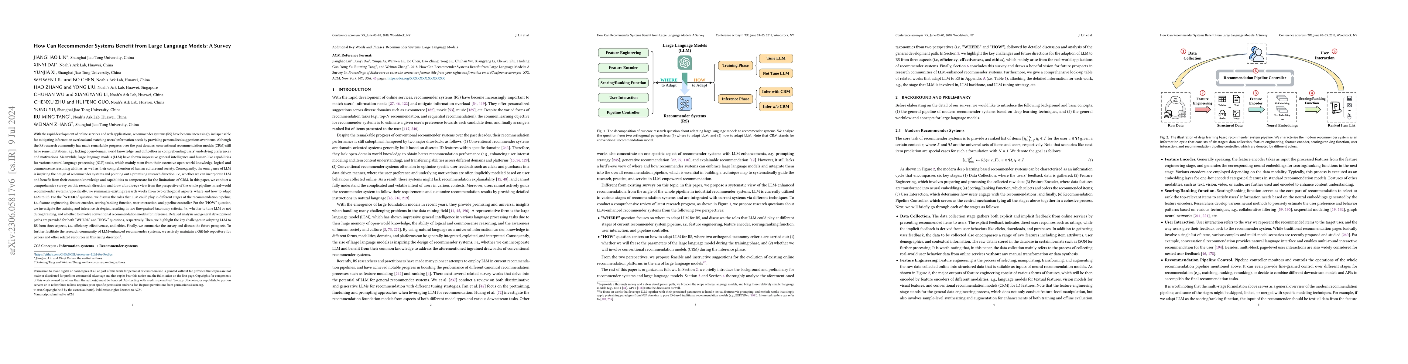 Thumbnail for How Can Recommender Systems Benefit from Large Language Models: A Survey