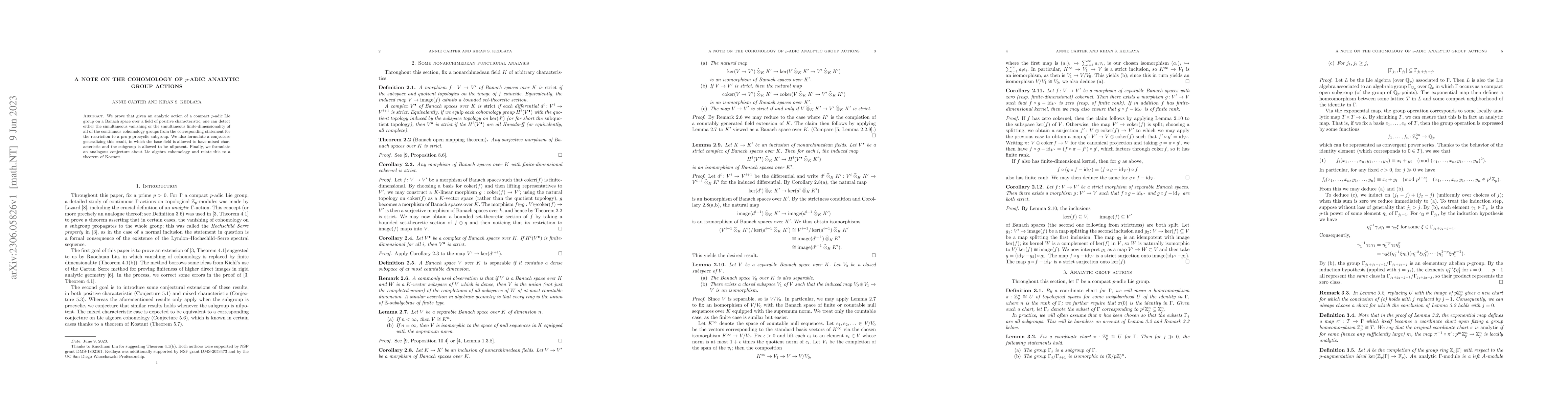 Thumbnail for A note on the cohomology of $p$-adic analytic group actions