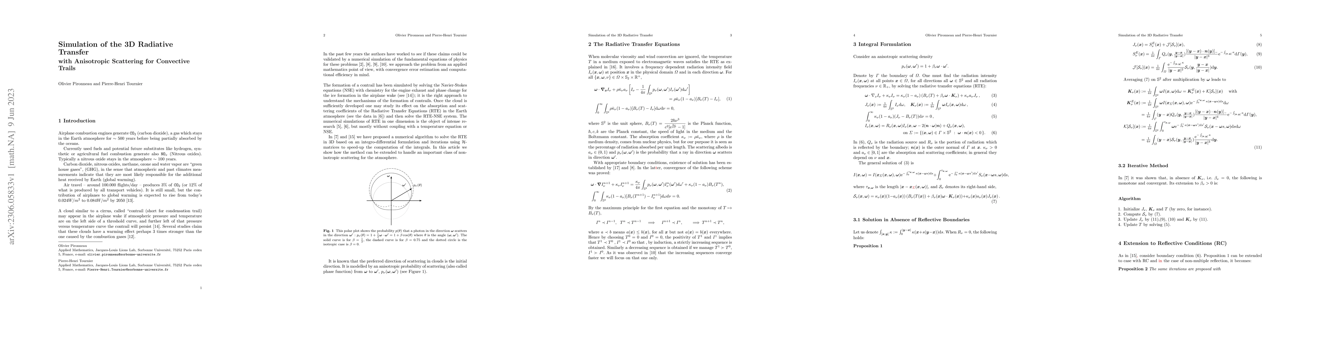 Thumbnail for Simulation of the 3D Radiative Transfer with Anisotropic Scattering for
  Convective Trails