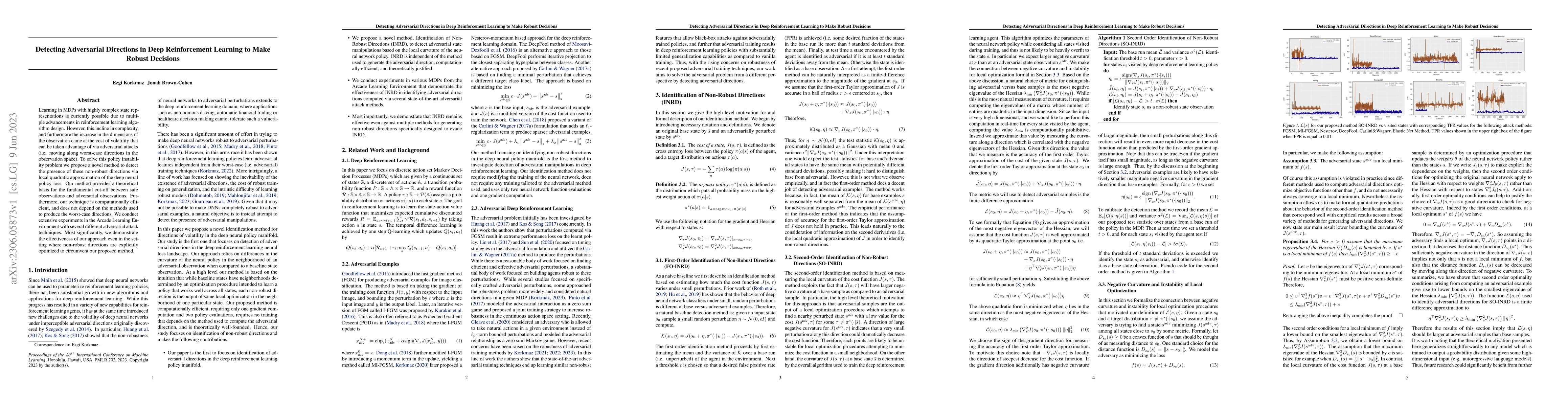 Thumbnail for Detecting Adversarial Directions in Deep Reinforcement Learning to Make
  Robust Decisions