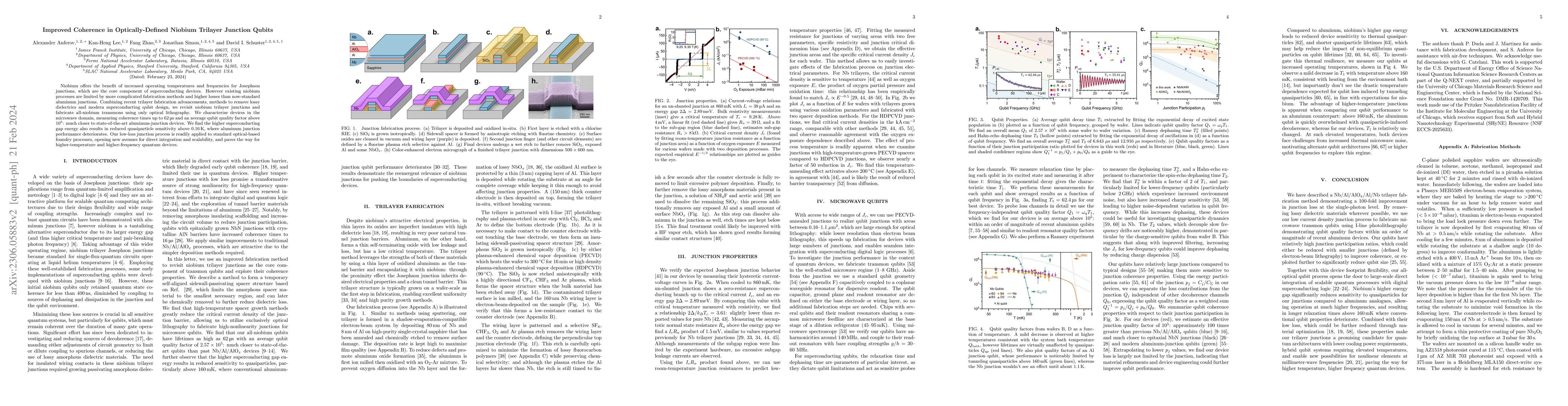 Thumbnail for Improved Coherence in Optically-Defined Niobium Trilayer Junction Qubits