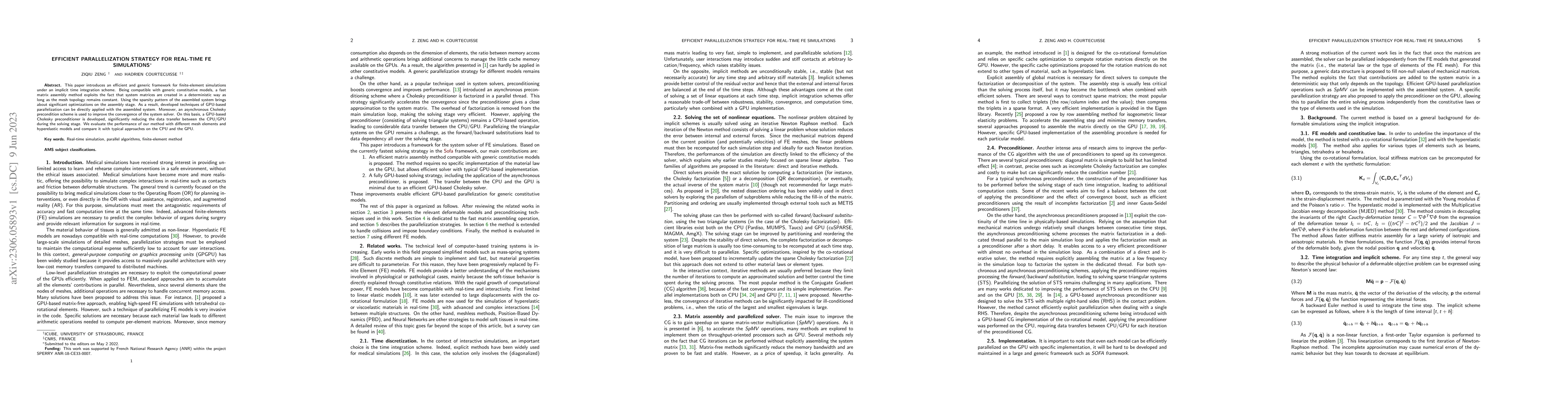 Thumbnail for Efficient parallelization strategy for real-time FE simulations