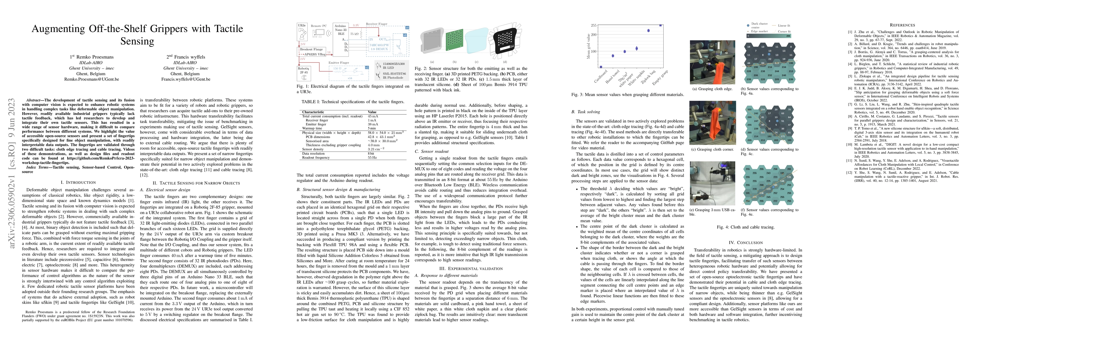 Thumbnail for Augmenting Off-the-Shelf Grippers with Tactile Sensing
