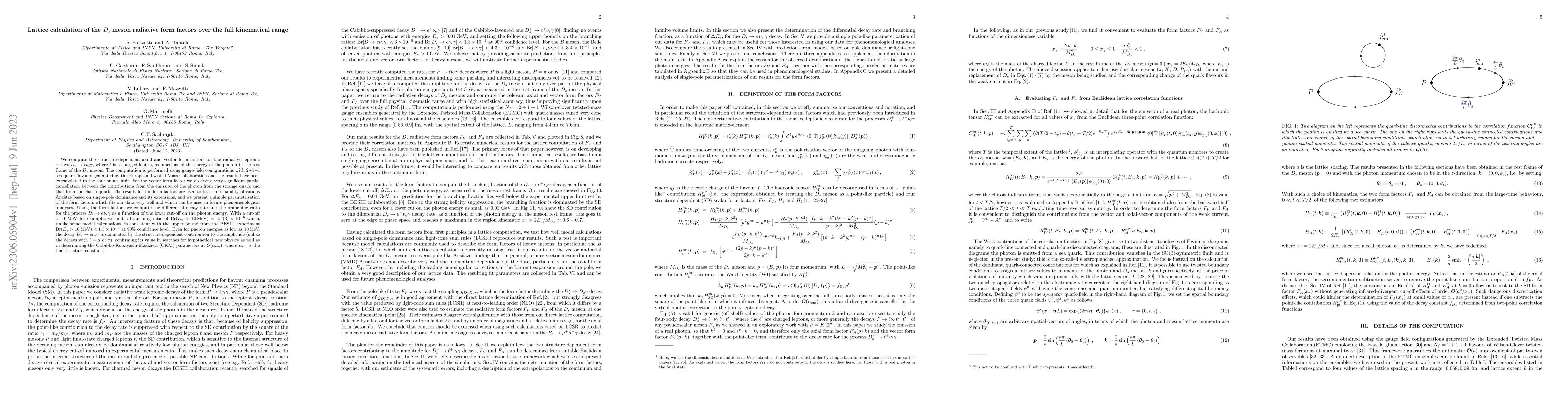 Thumbnail for Lattice calculation of the $D_{s}$ meson radiative form factors over the
  full kinematical range