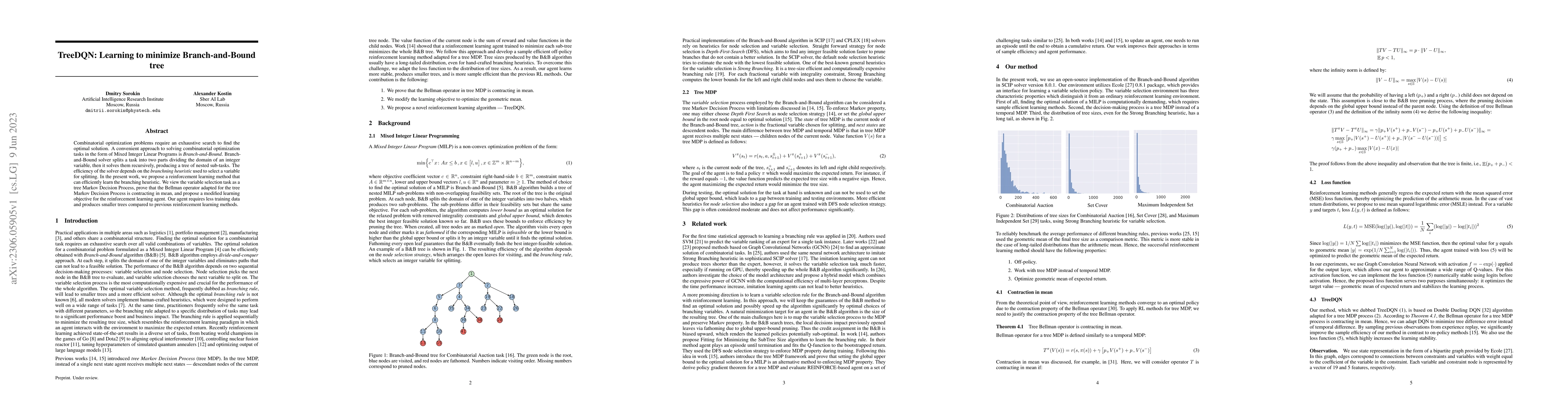 Thumbnail for TreeDQN: Learning to minimize Branch-and-Bound tree