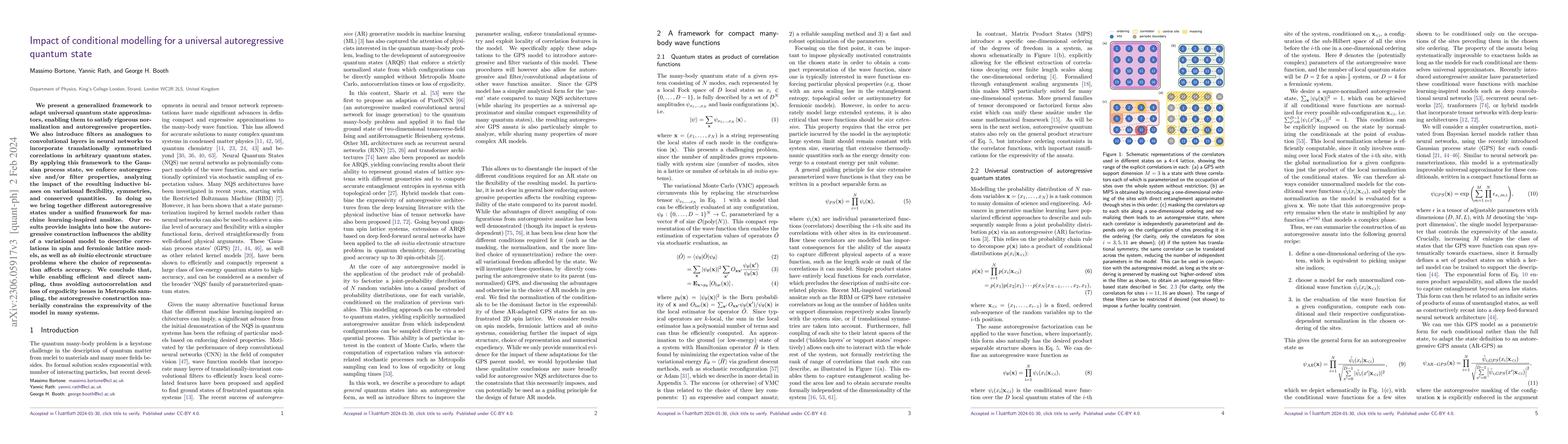 Thumbnail for Impact of conditional modelling for a universal autoregressive quantum
  state