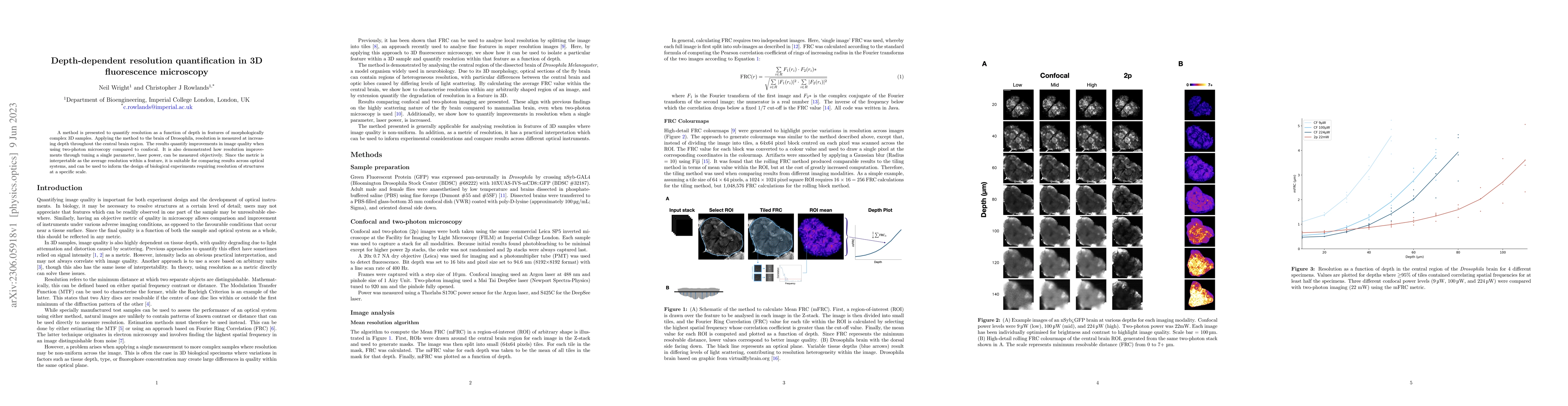 Thumbnail for Depth-dependent resolution quantification in 3D fluorescence microscopy