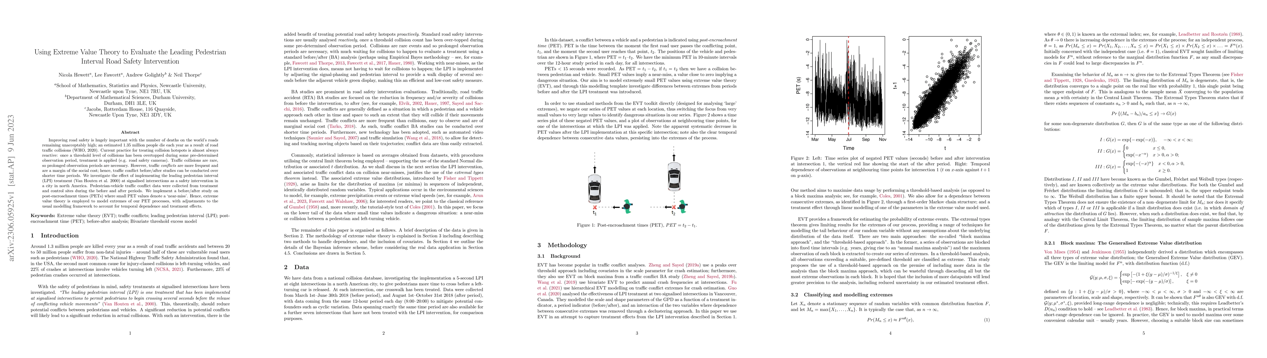 Thumbnail for Using extreme value theory to evaluate the leading pedestrian interval
  road safety intervention