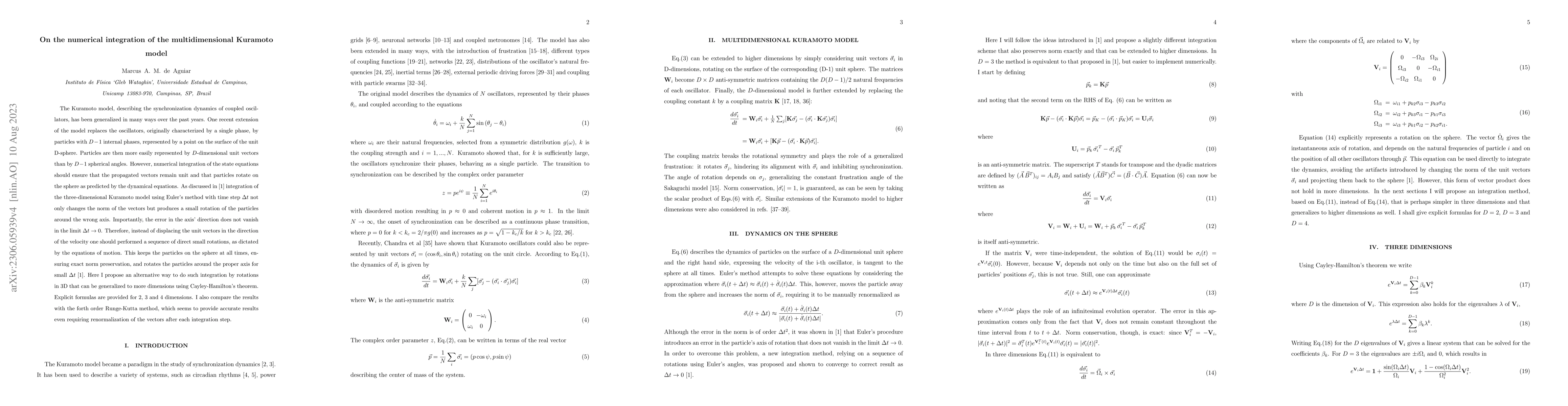 Thumbnail for On the numerical integration of the multidimensional Kuramoto model