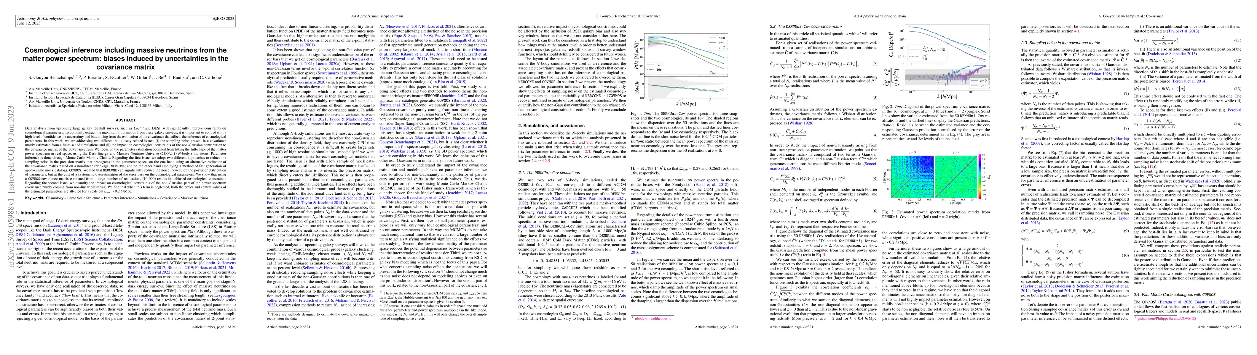 Thumbnail for Cosmological inference including massive neutrinos from the matter power
  spectrum: biases induced by uncertainties in the covariance matrix