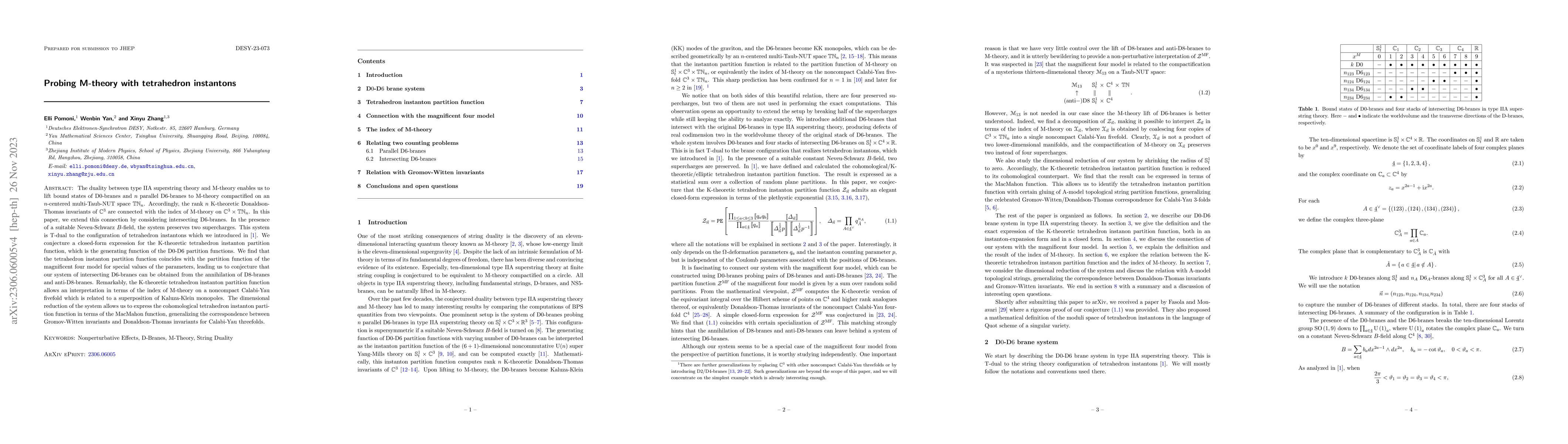 Thumbnail for Probing M-theory with tetrahedron instantons