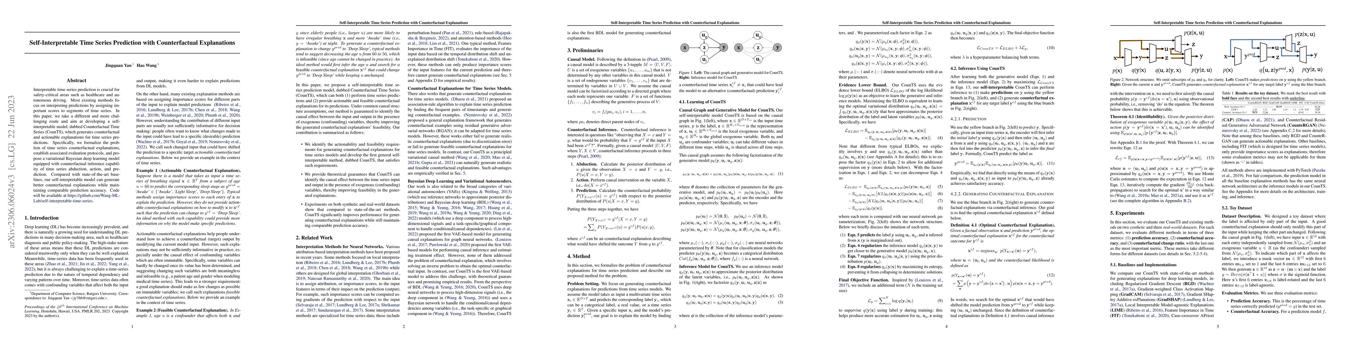 Thumbnail for Self-Interpretable Time Series Prediction with Counterfactual
  Explanations