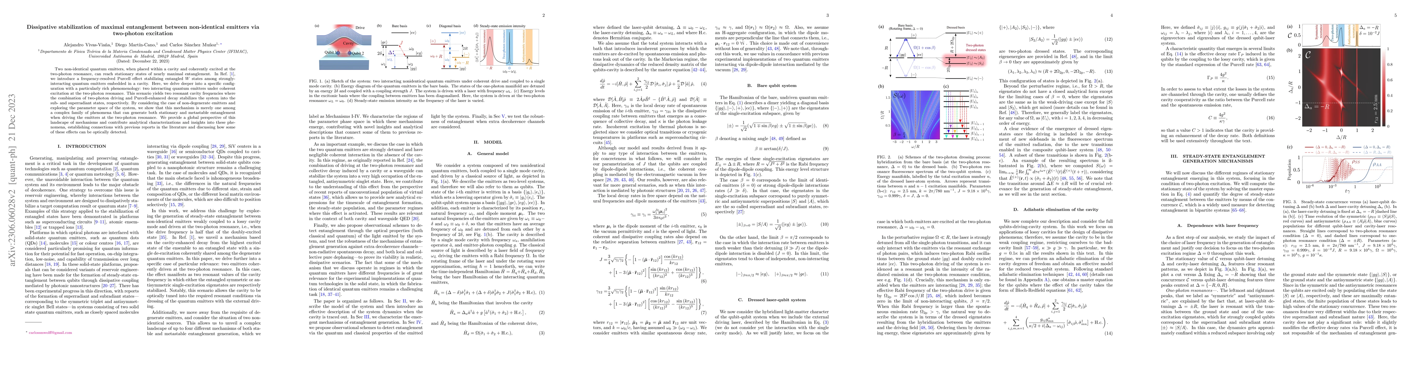 Thumbnail for Dissipative stabilization of maximal entanglement between non-identical
  emitters via two-photon excitation