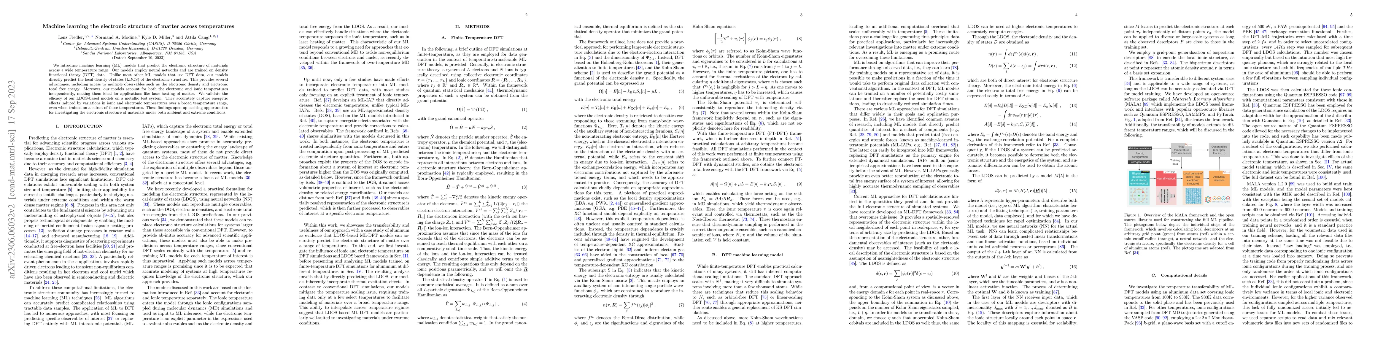 Thumbnail for Machine learning the electronic structure of matter across temperatures