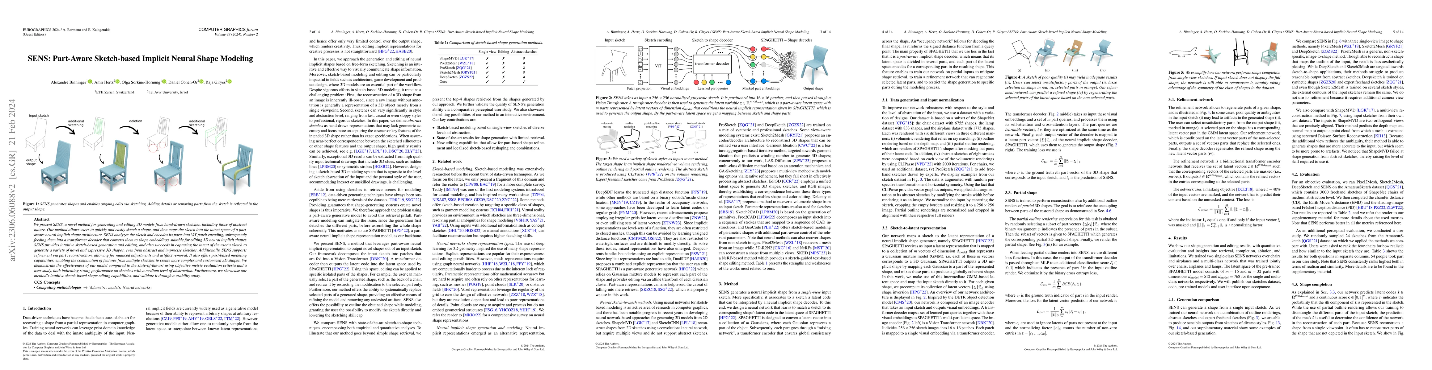 Thumbnail for SENS: Part-Aware Sketch-based Implicit Neural Shape Modeling
