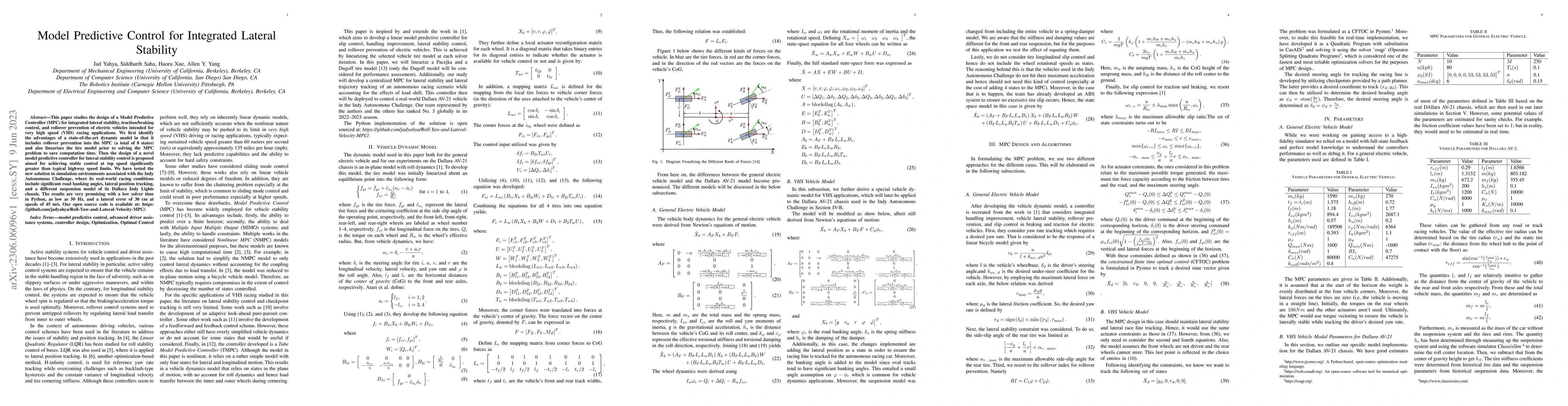 Thumbnail for Model Predictive Control for Integrated Lateral Stability