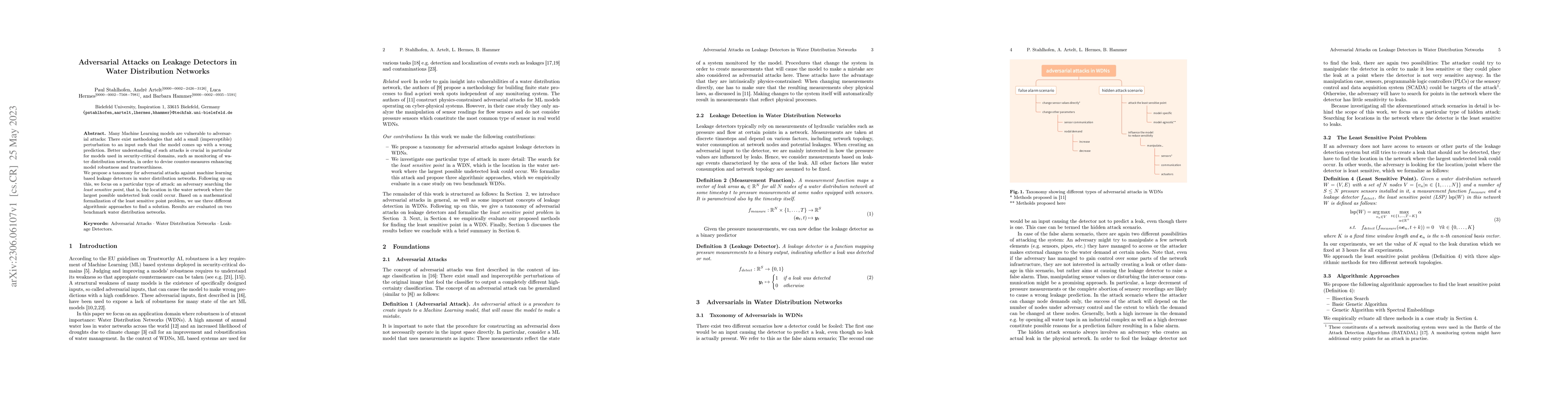 Thumbnail for Adversarial Attacks on Leakage Detectors in Water Distribution Networks