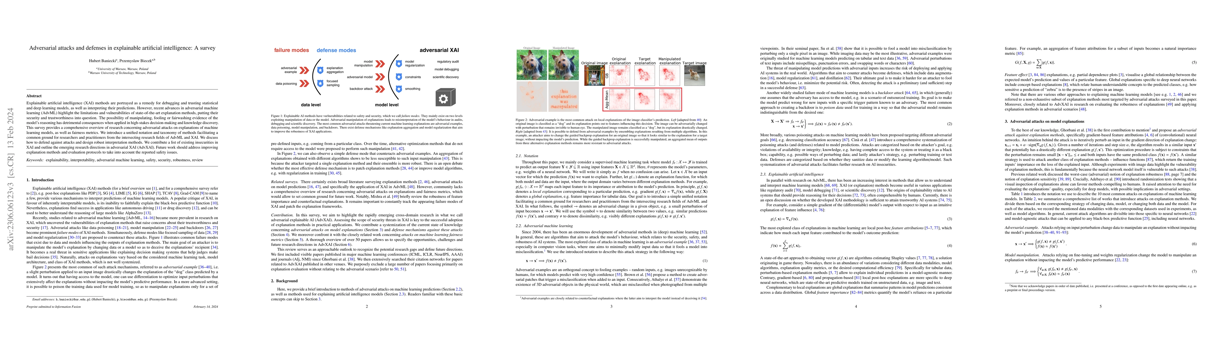 Thumbnail for Adversarial attacks and defenses in explainable artificial intelligence:
  A survey