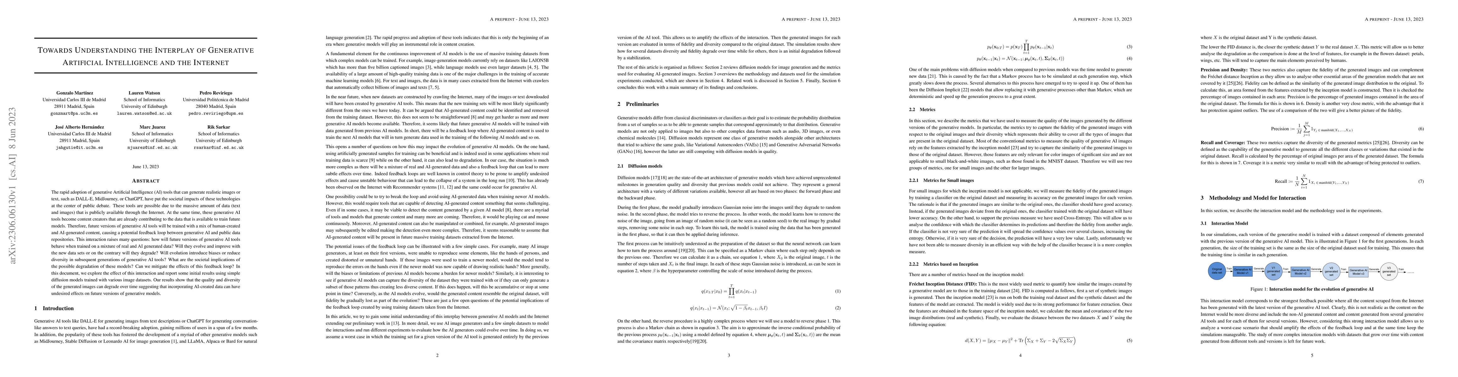 Thumbnail for Towards Understanding the Interplay of Generative Artificial
  Intelligence and the Internet