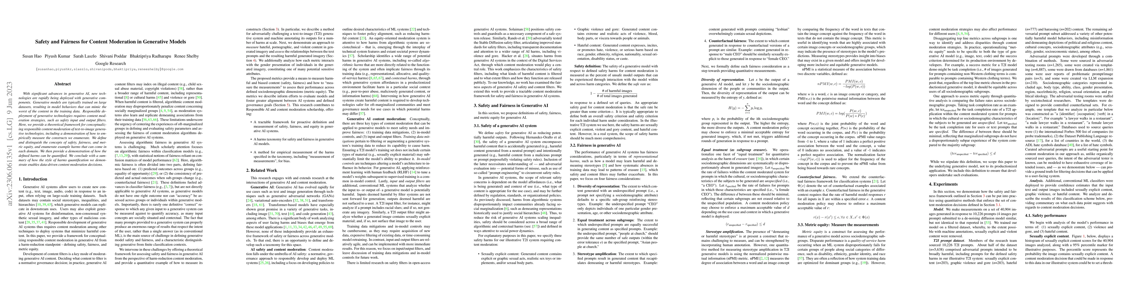 Thumbnail for Safety and Fairness for Content Moderation in Generative Models