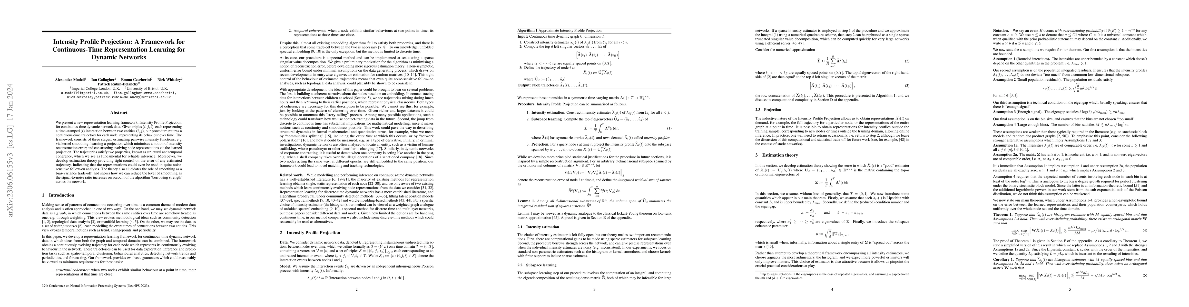 Thumbnail for Intensity Profile Projection: A Framework for Continuous-Time
  Representation Learning for Dynamic Networks