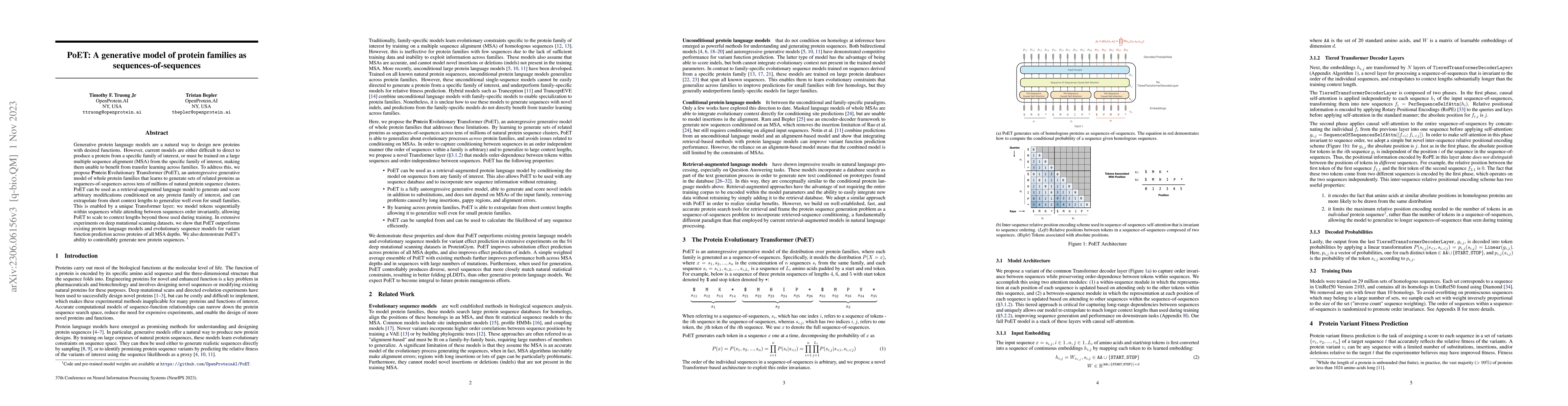 Thumbnail for PoET: A generative model of protein families as sequences-of-sequences