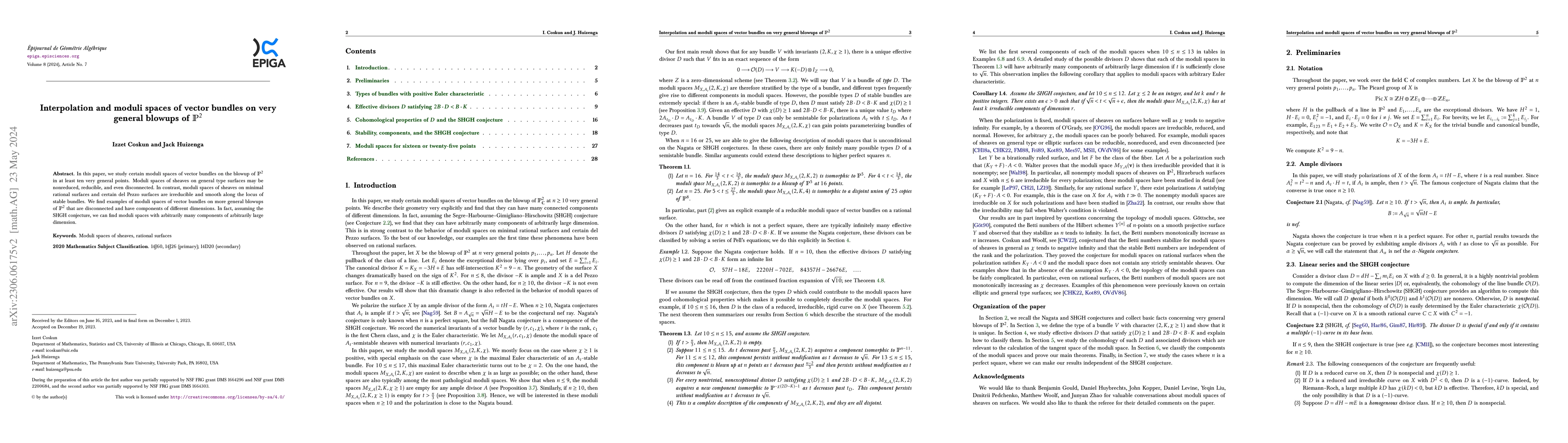 Thumbnail for Interpolation and moduli spaces of vector bundles on very general
  blowups of the projective plane