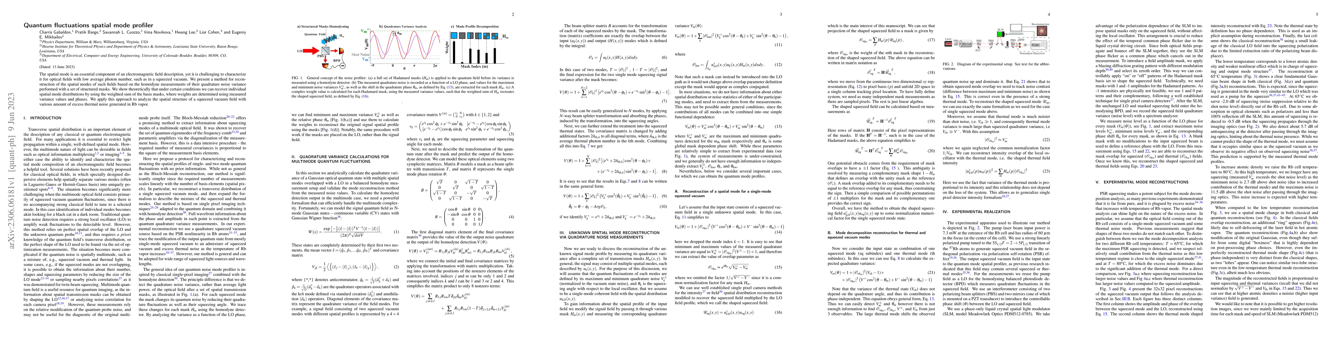 Thumbnail for Quantum fluctuations spatial mode profiler
