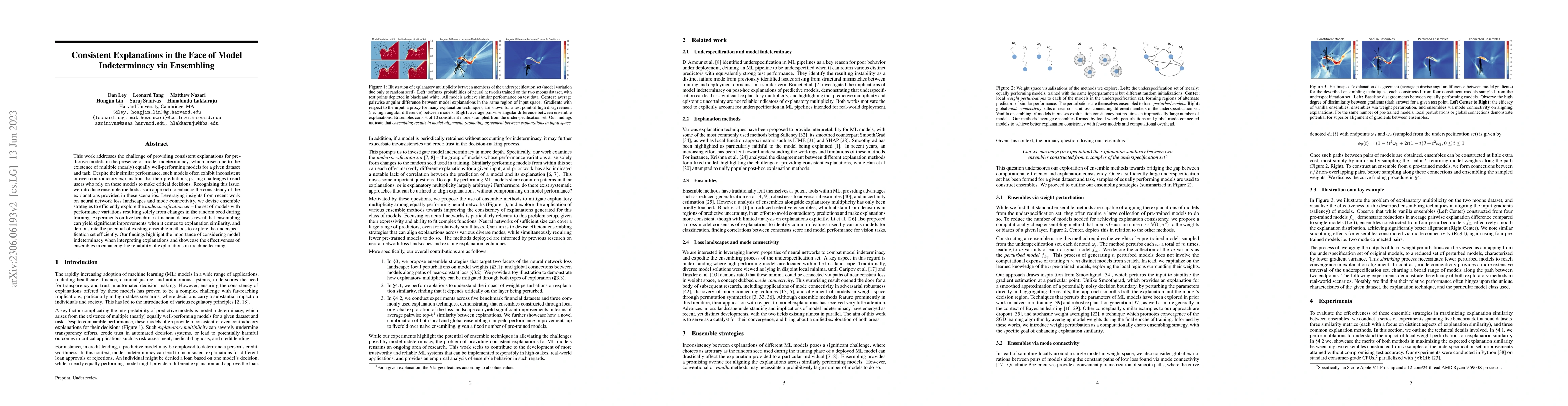 Thumbnail for Consistent Explanations in the Face of Model Indeterminacy via
  Ensembling